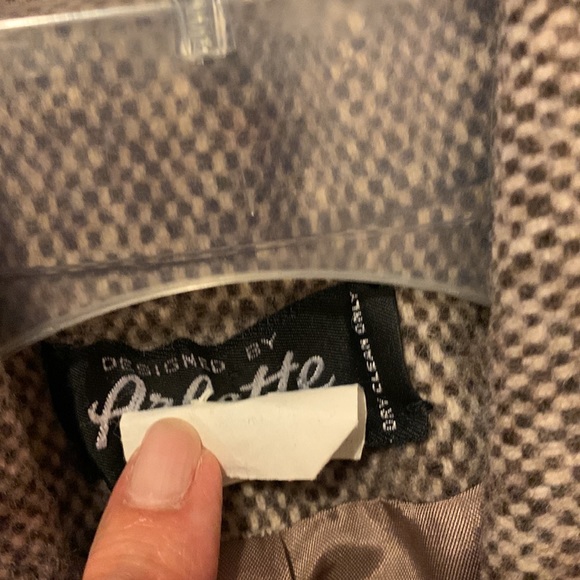 ARLETTE. Beige/Brown Wool Tweed Coat. Double Breasted. Two front pockets… - Picture 11 of 11